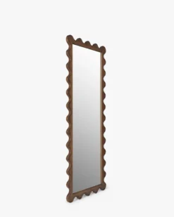 Miroir, Bois de Paulownia teinte noyer, H177 Savane
