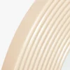 Miroir design organique, Verre & bois beige, Ø100 Georgy