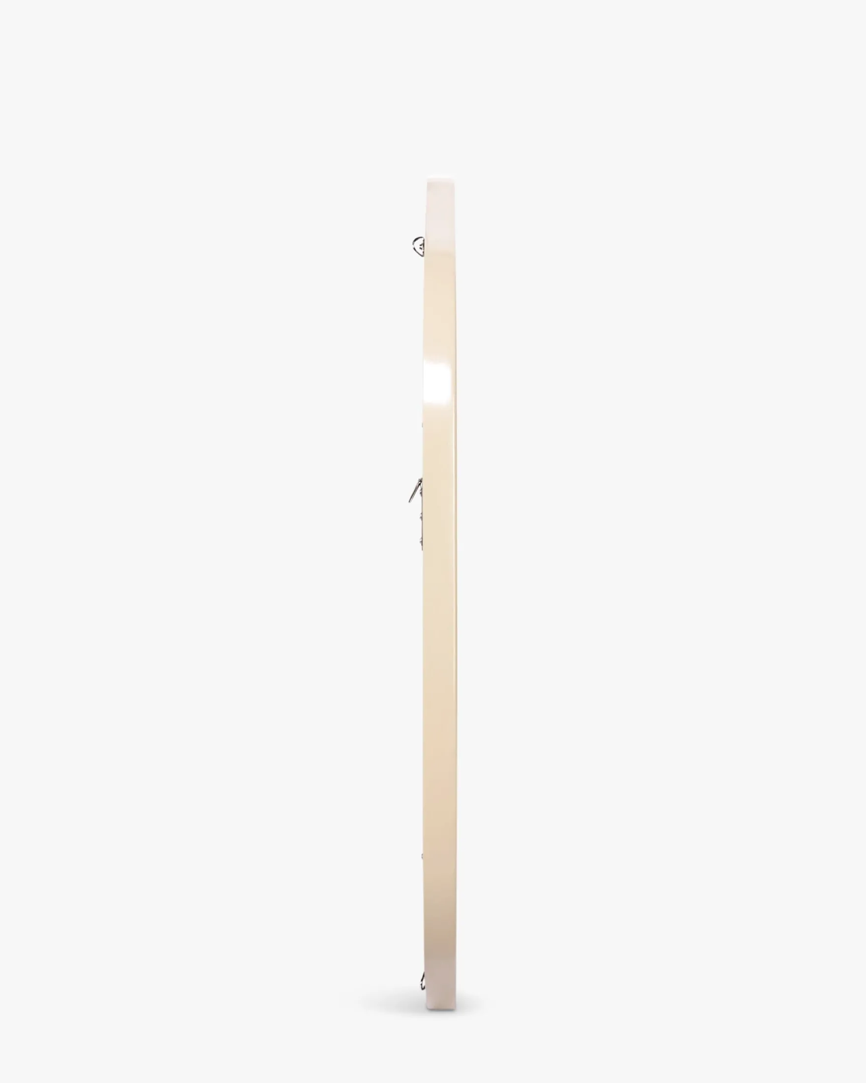Miroir design organique, Verre & bois beige, Ø100 Georgy