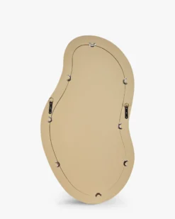Miroir organique, Verre & bois beige, H92 Romy