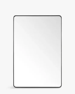 Miroir, Verre & métal noir, 180x120 Silence