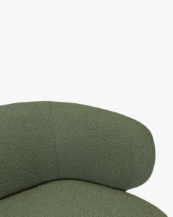 Méridienne accoudoir droite, Vert kaki bouclé, L200 Giulia