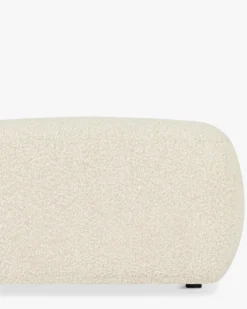 Pouf, Blanc avoine bouclé, H40 Volta