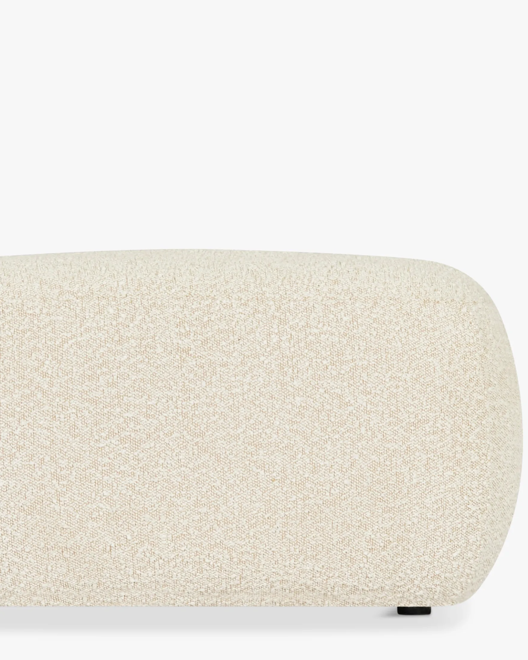 Pouf, Blanc avoine bouclé, H40 Volta