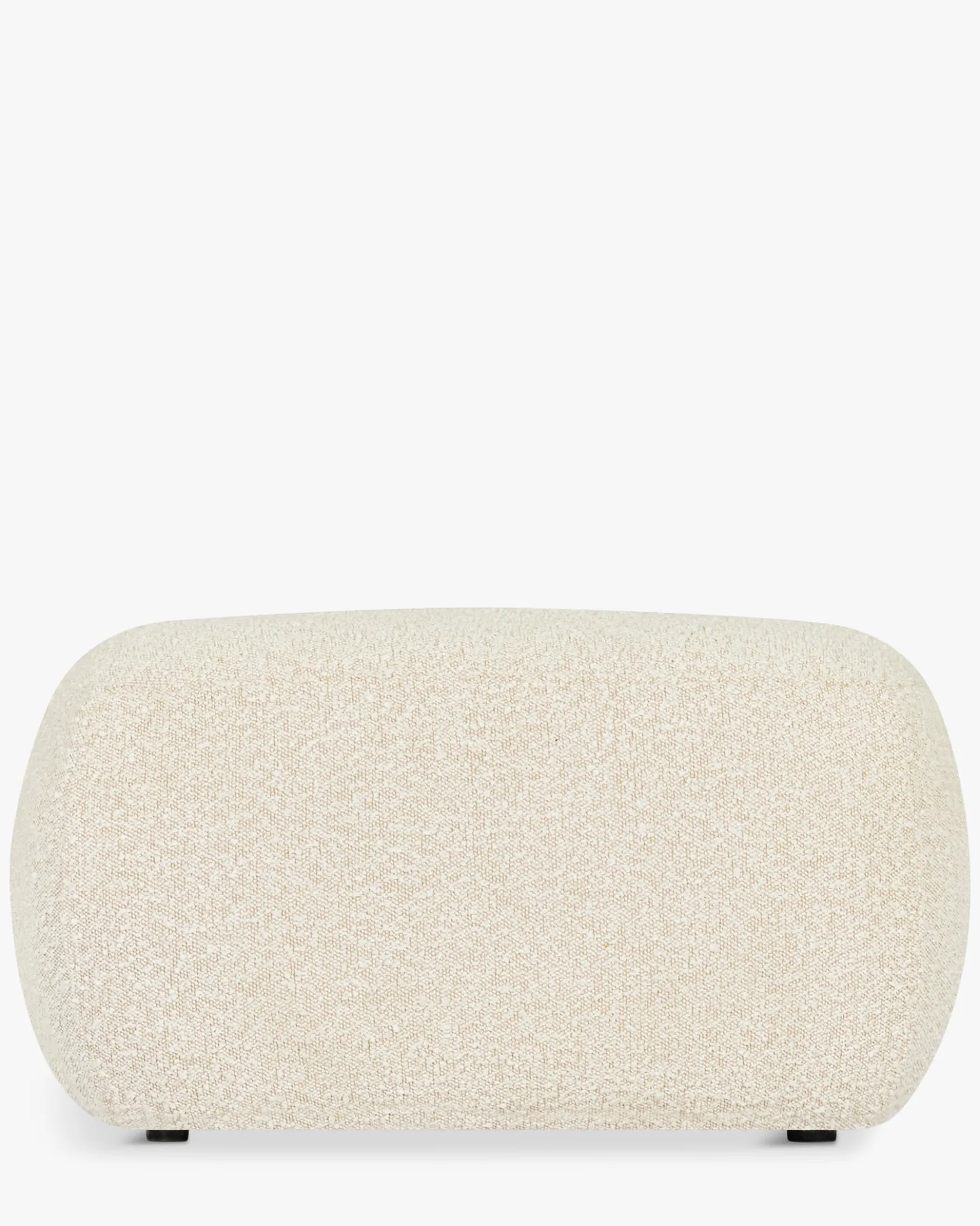 Pouf, Blanc avoine bouclé, H40 Volta