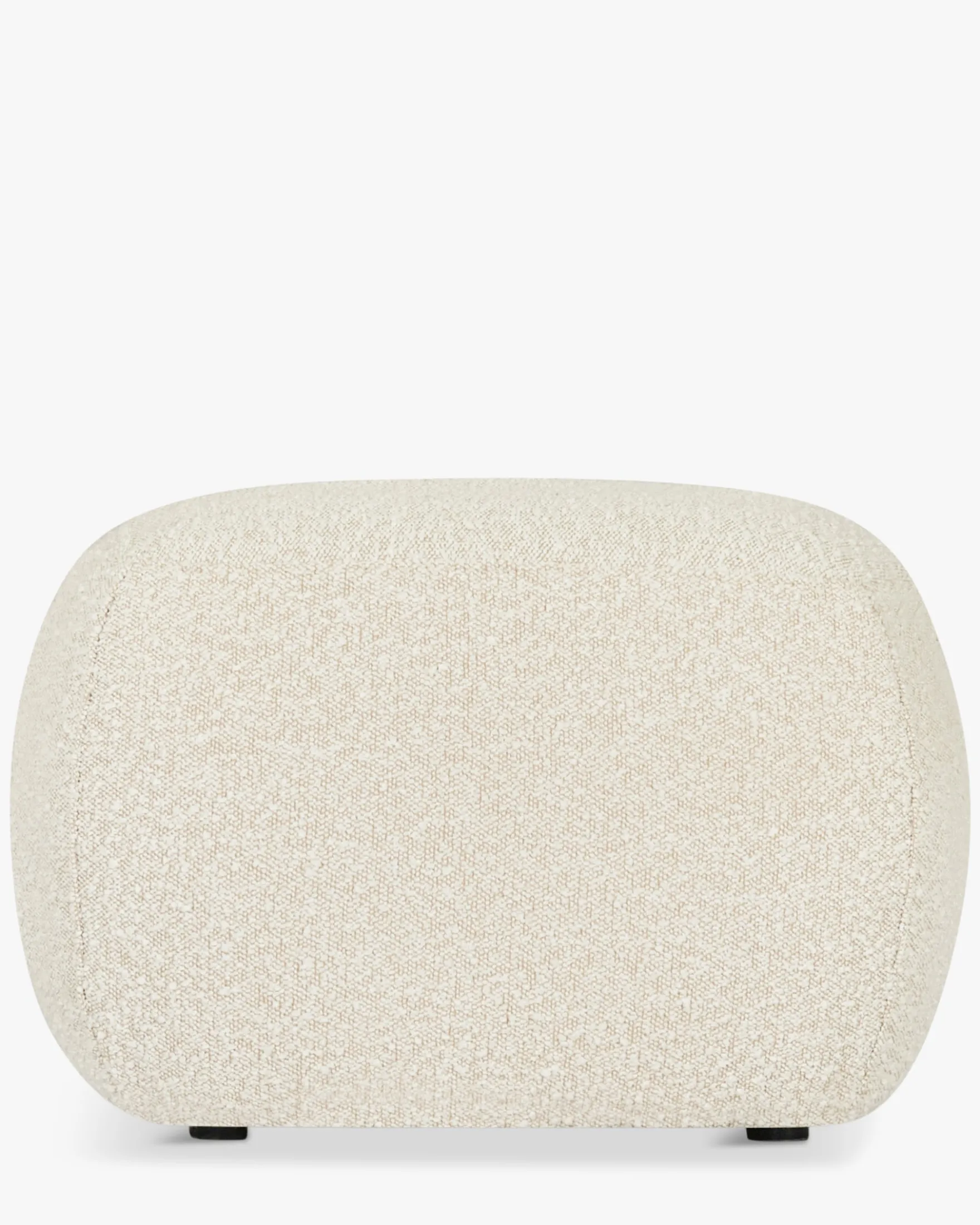 Pouf, Blanc avoine bouclé, H40 Volta