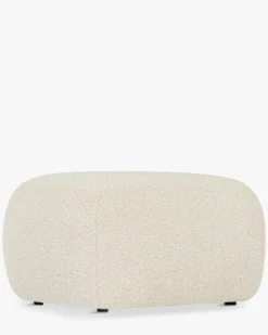 Pouf, Blanc avoine bouclé, H40 Volta