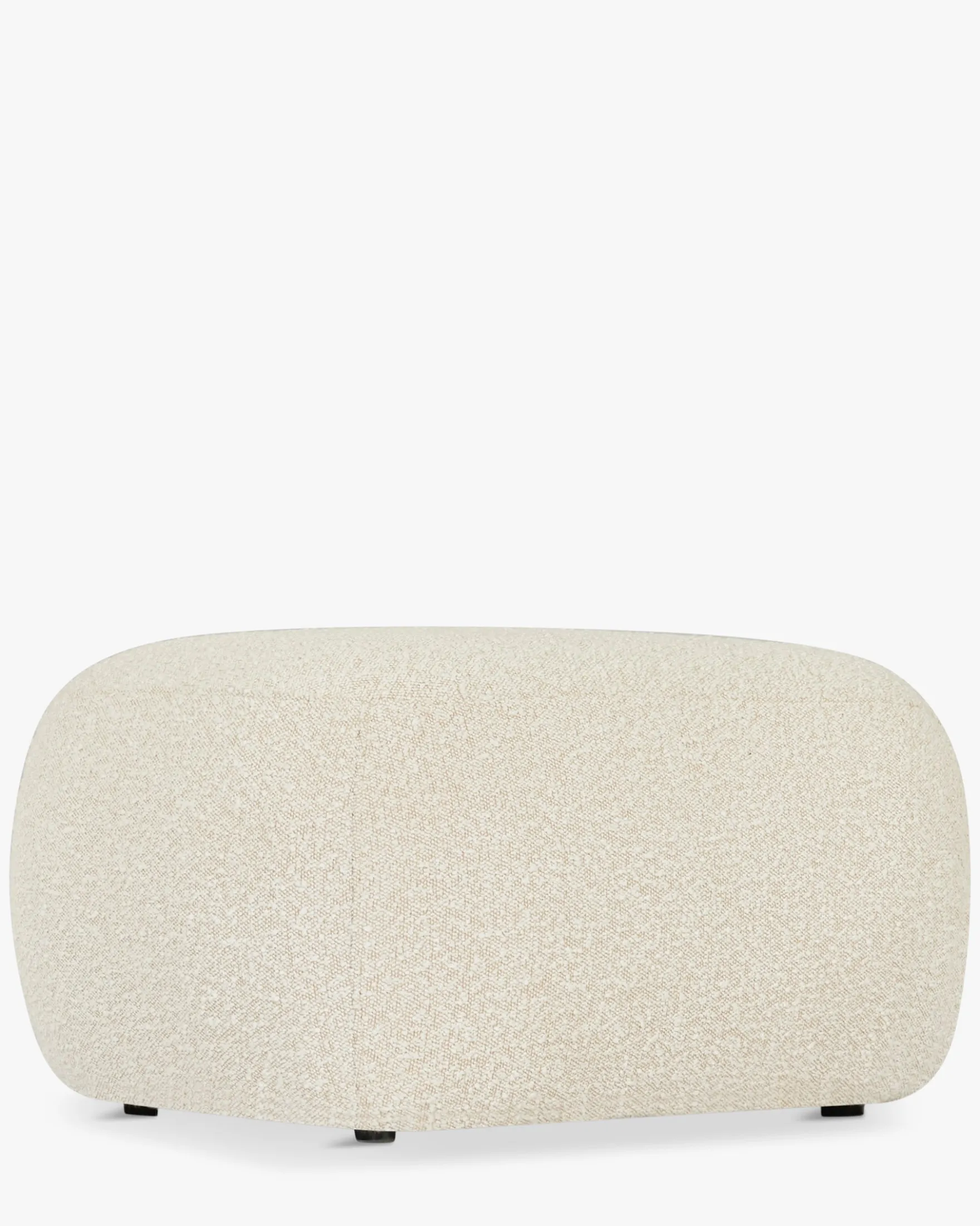 Pouf, Blanc avoine bouclé, H40 Volta