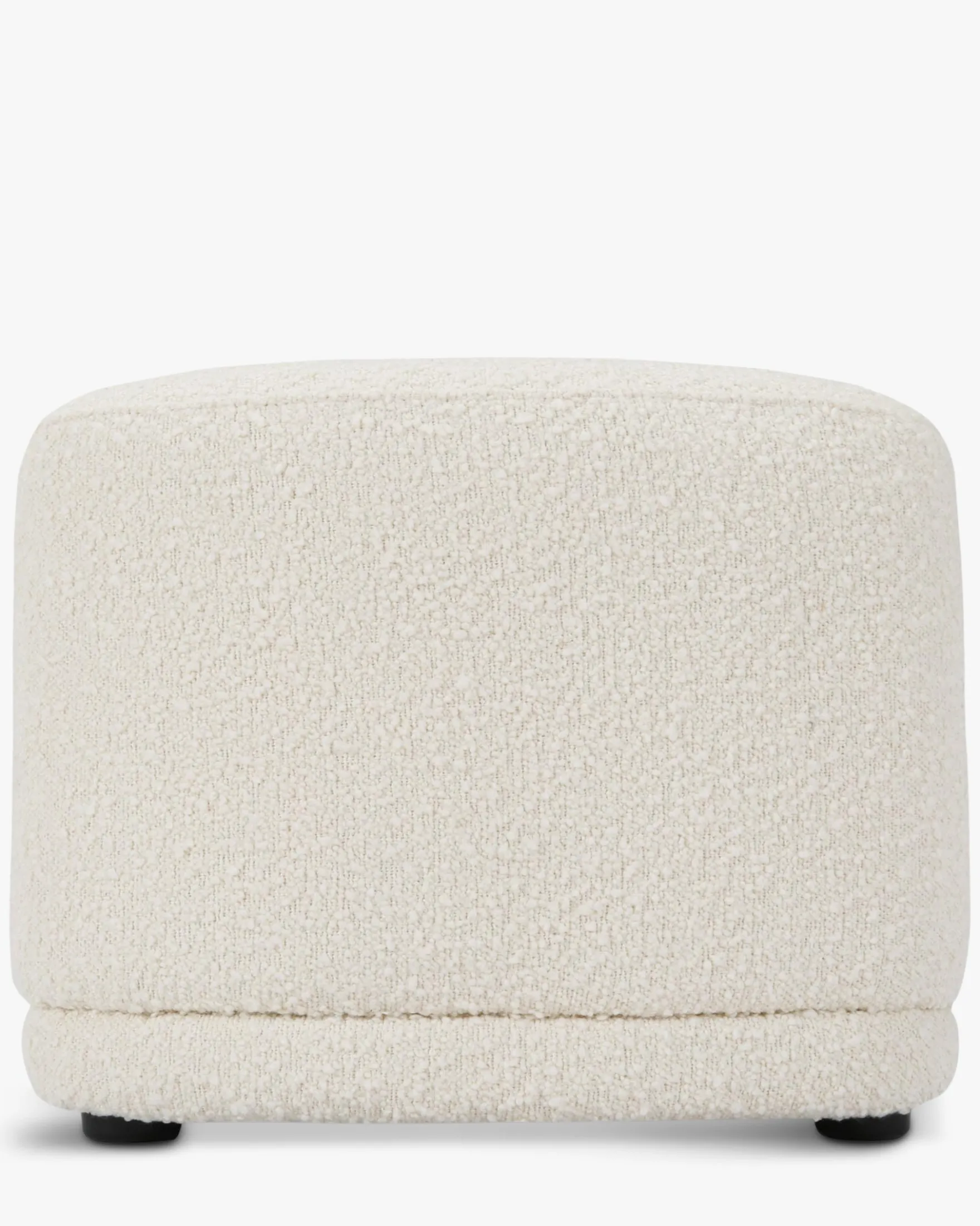 Pouf, Ecru bouclé, H41 Enzo