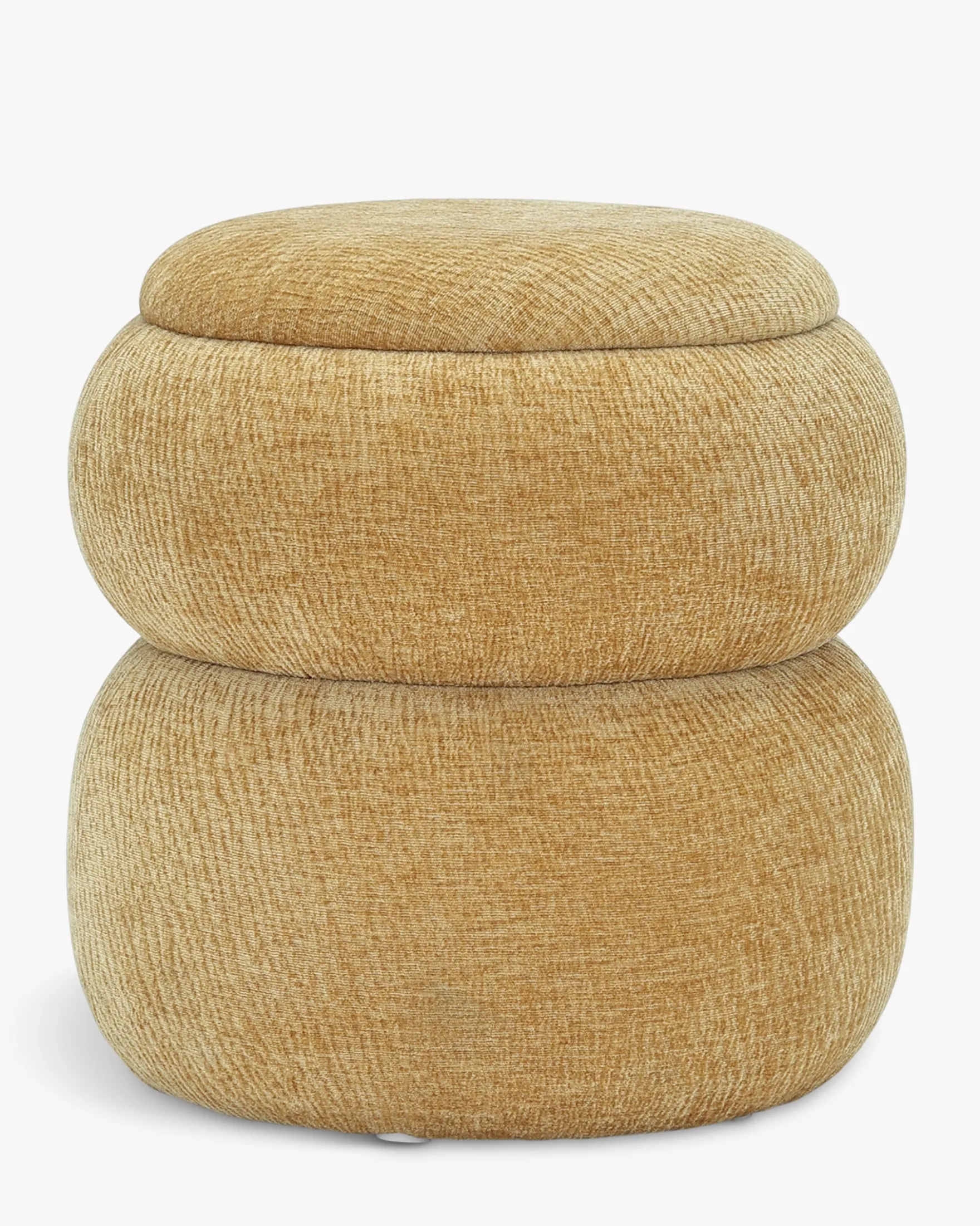 Pouf, Jaune ocre crêpé, H43 Sliema