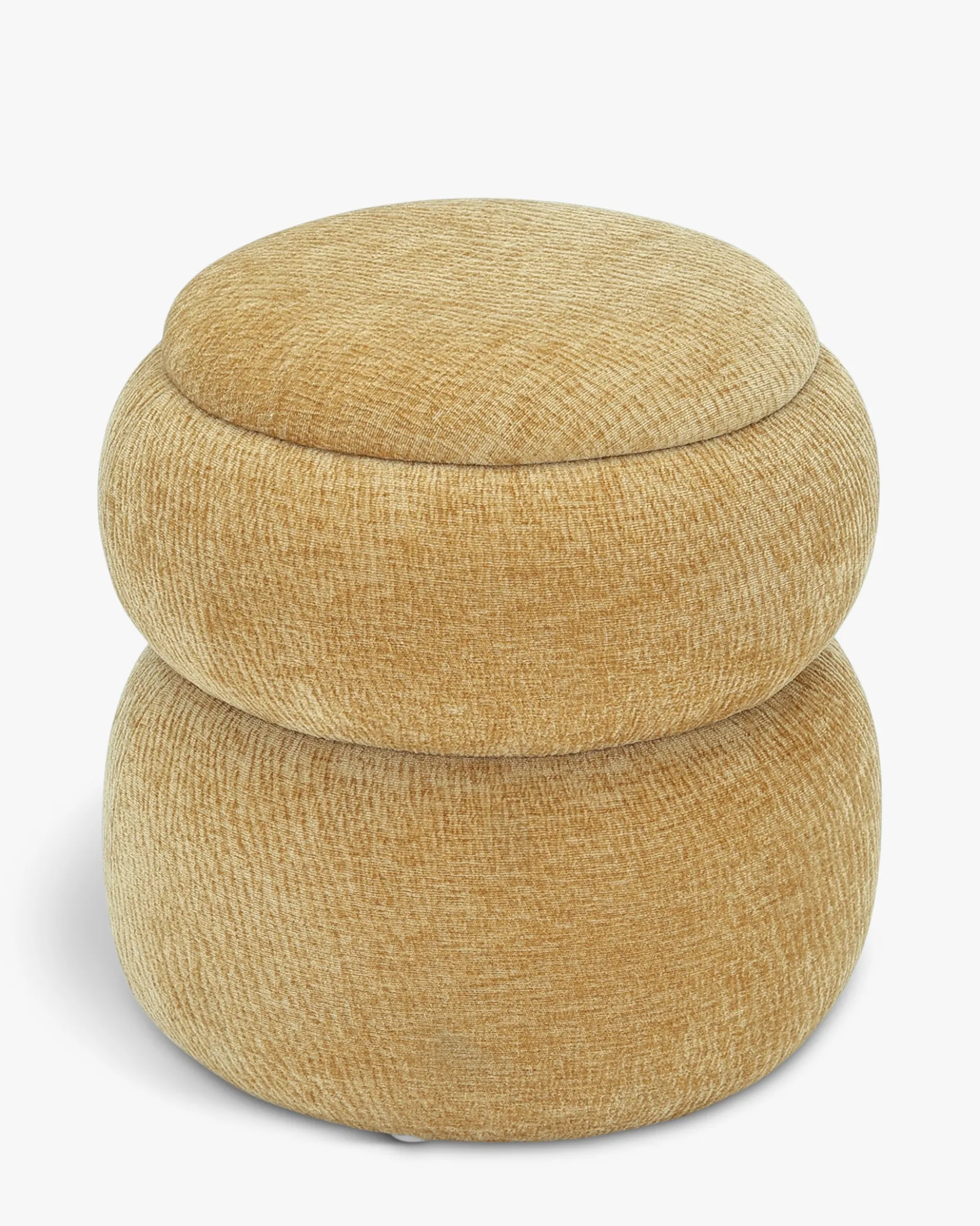 Pouf, Jaune ocre crêpé, H43 Sliema