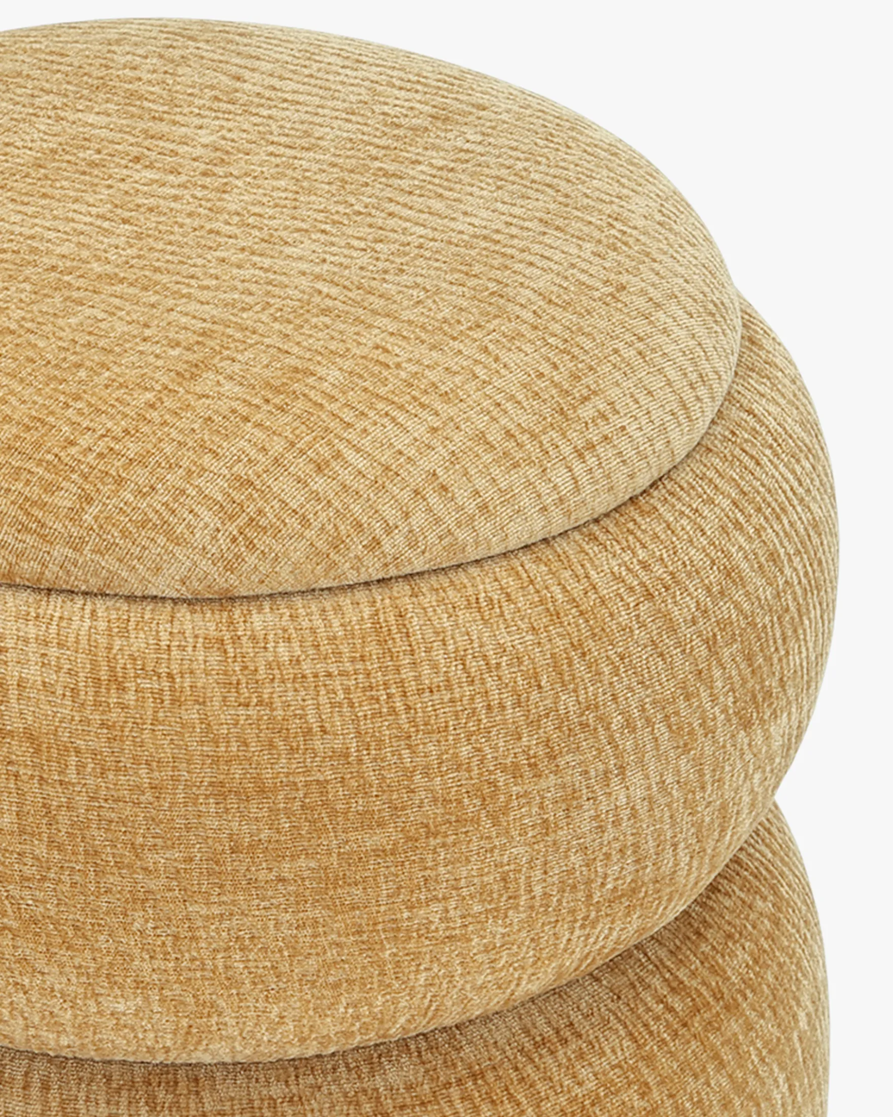 Pouf, Jaune ocre crêpé, H43 Sliema