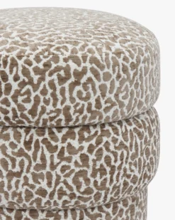 Pouf, Léopard marron, H43 Mdina