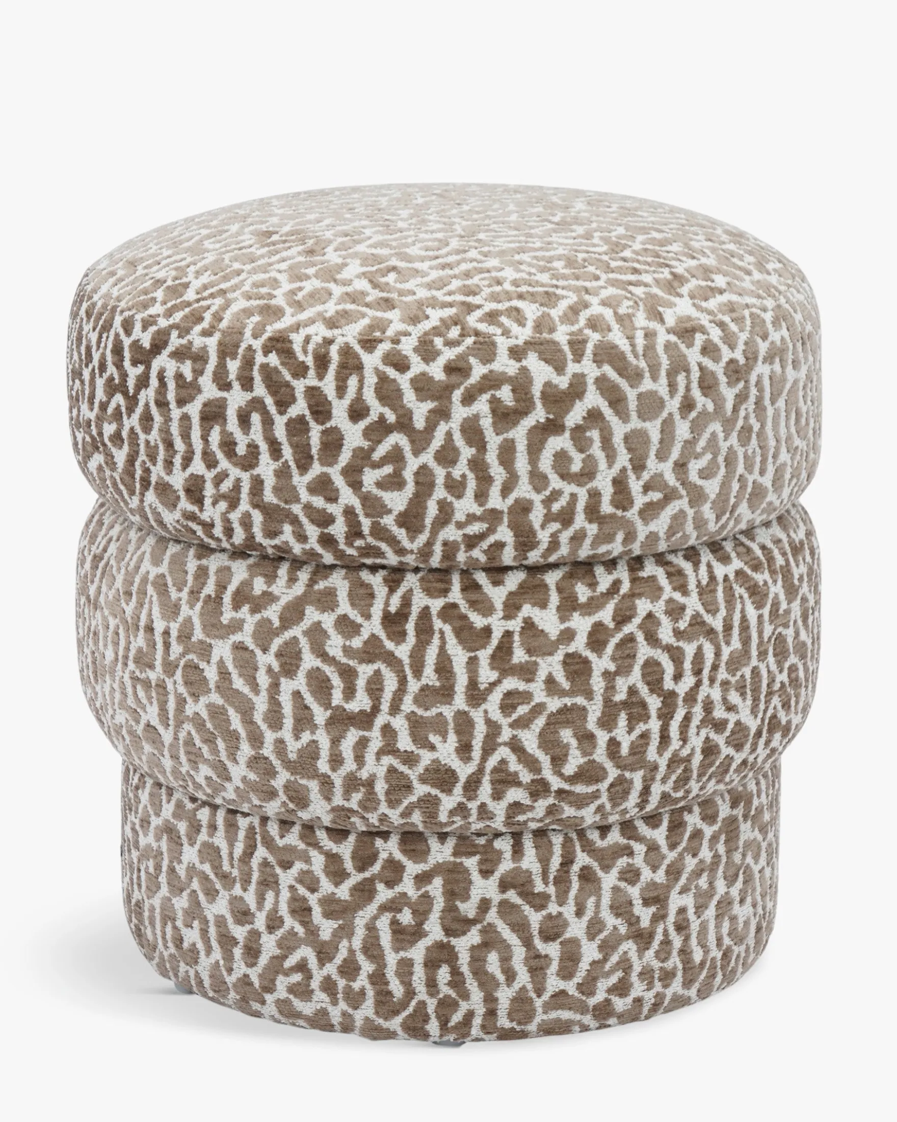 Pouf, Léopard marron, H43 Mdina