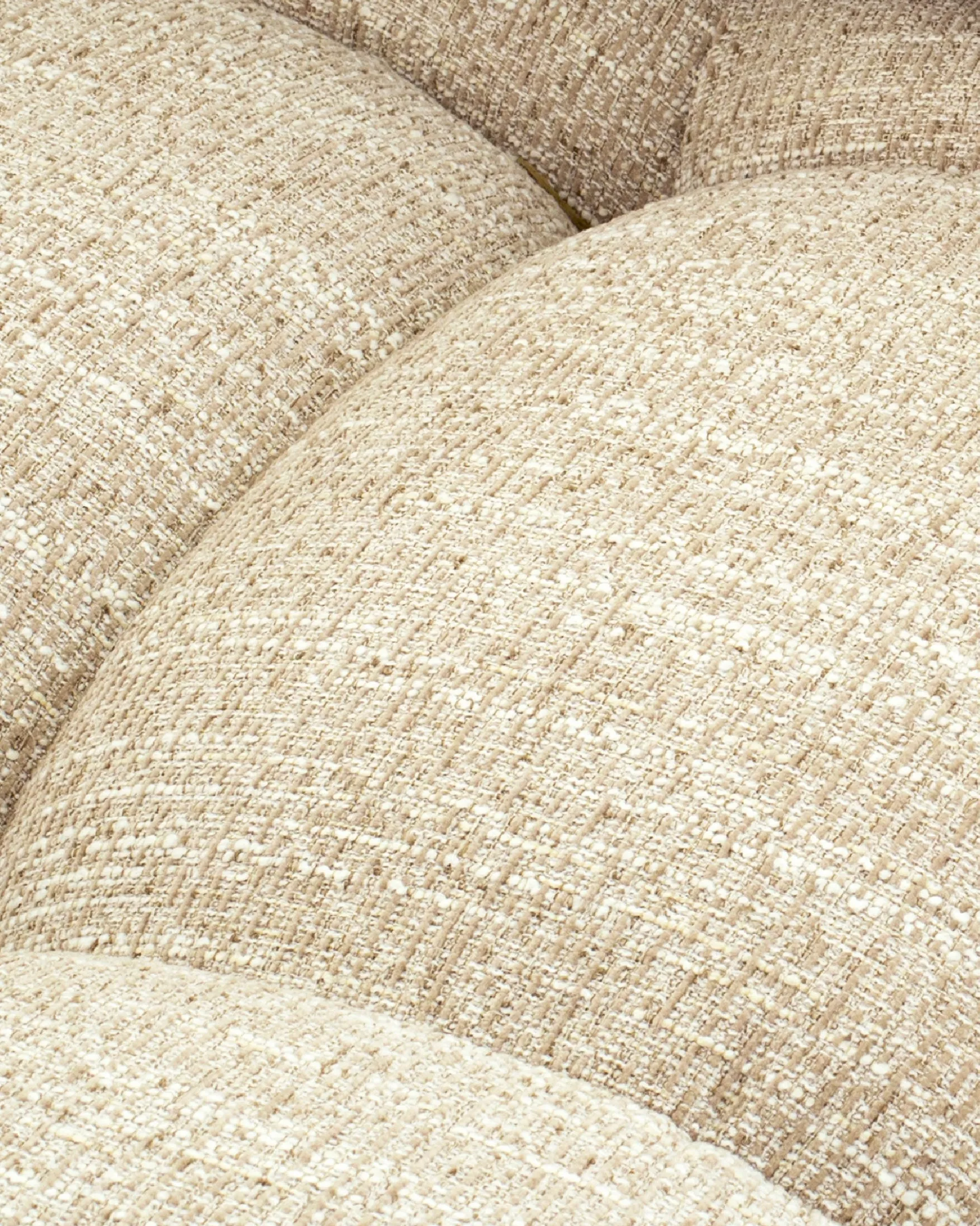 Pouf modulable, Tweed beige Waffle