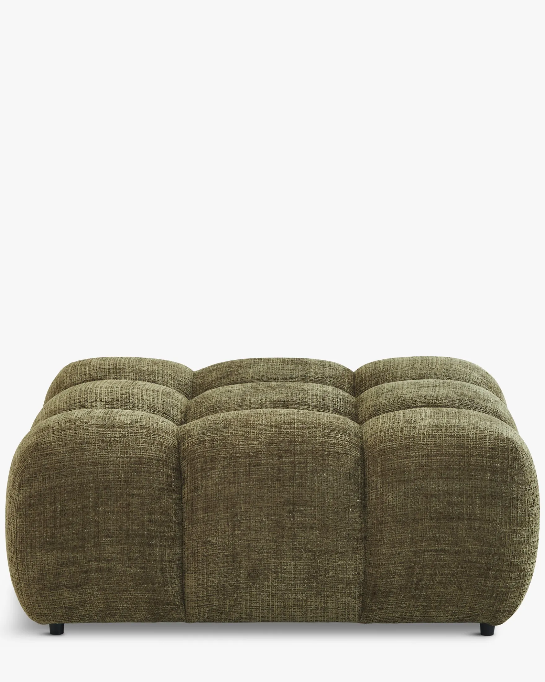 Pouf modulable, Tweed vert lichen Waffle