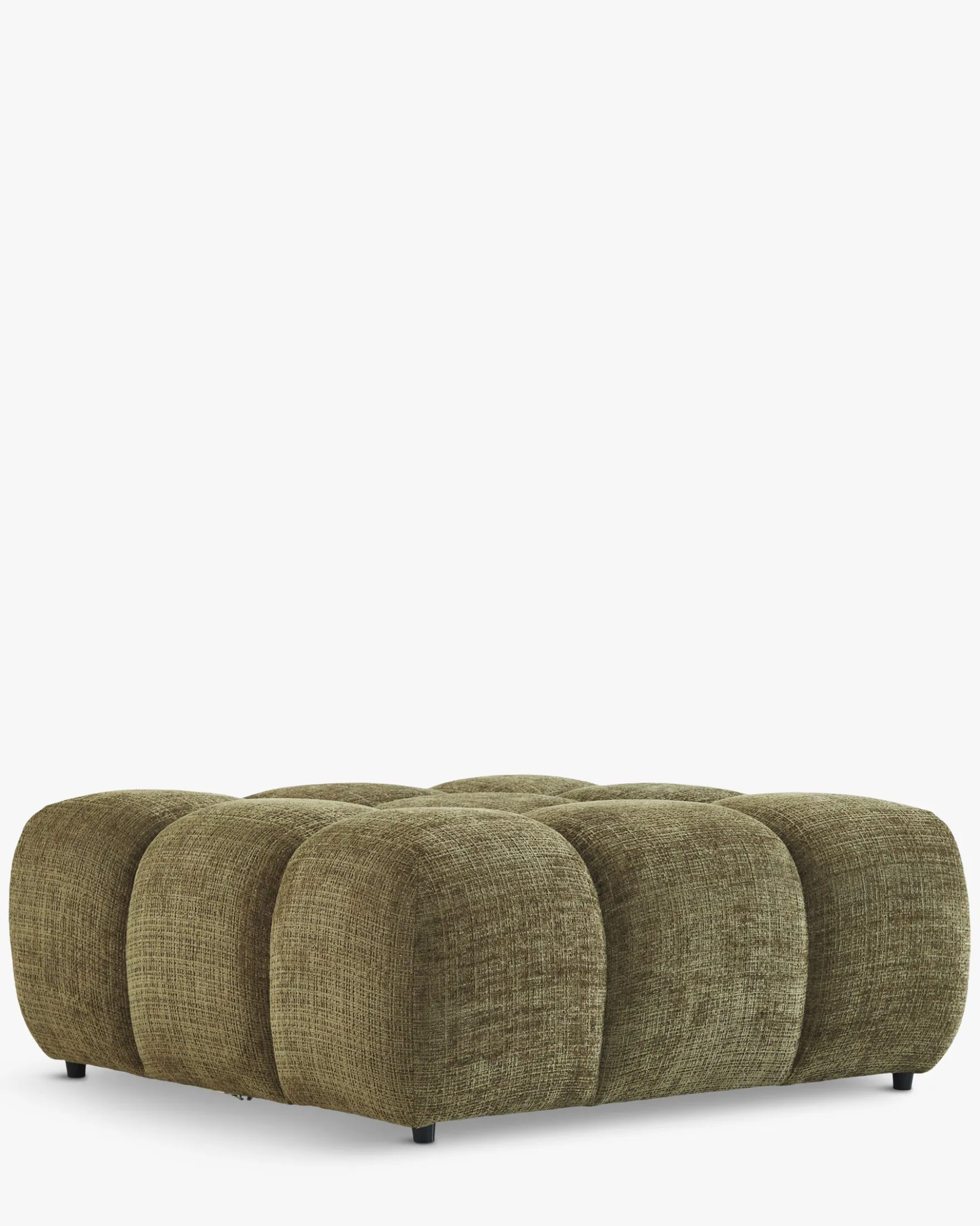 Pouf modulable, Tweed vert lichen Waffle