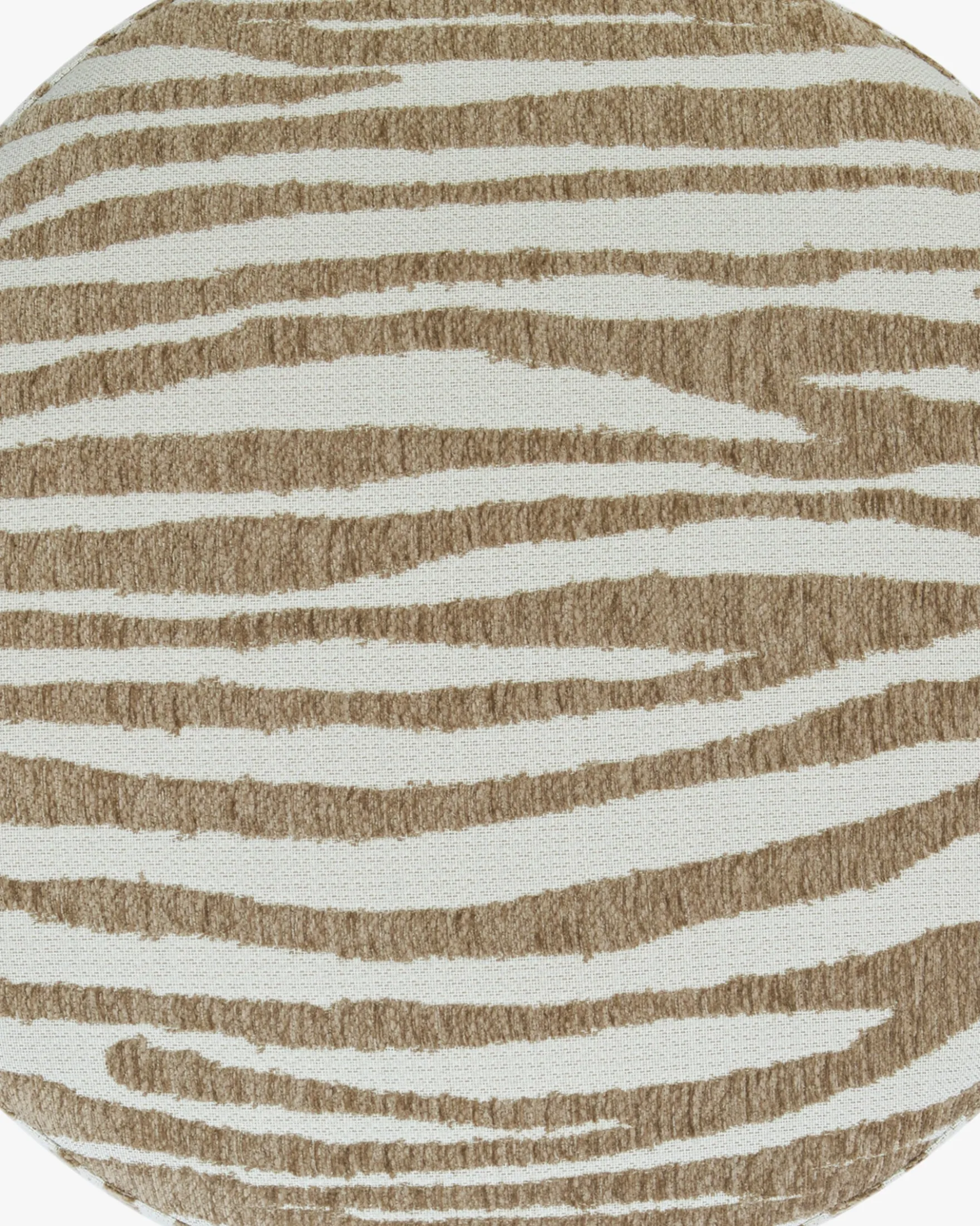 Pouf ou tabouret, Zèbre beige, Ø44 Corinthe