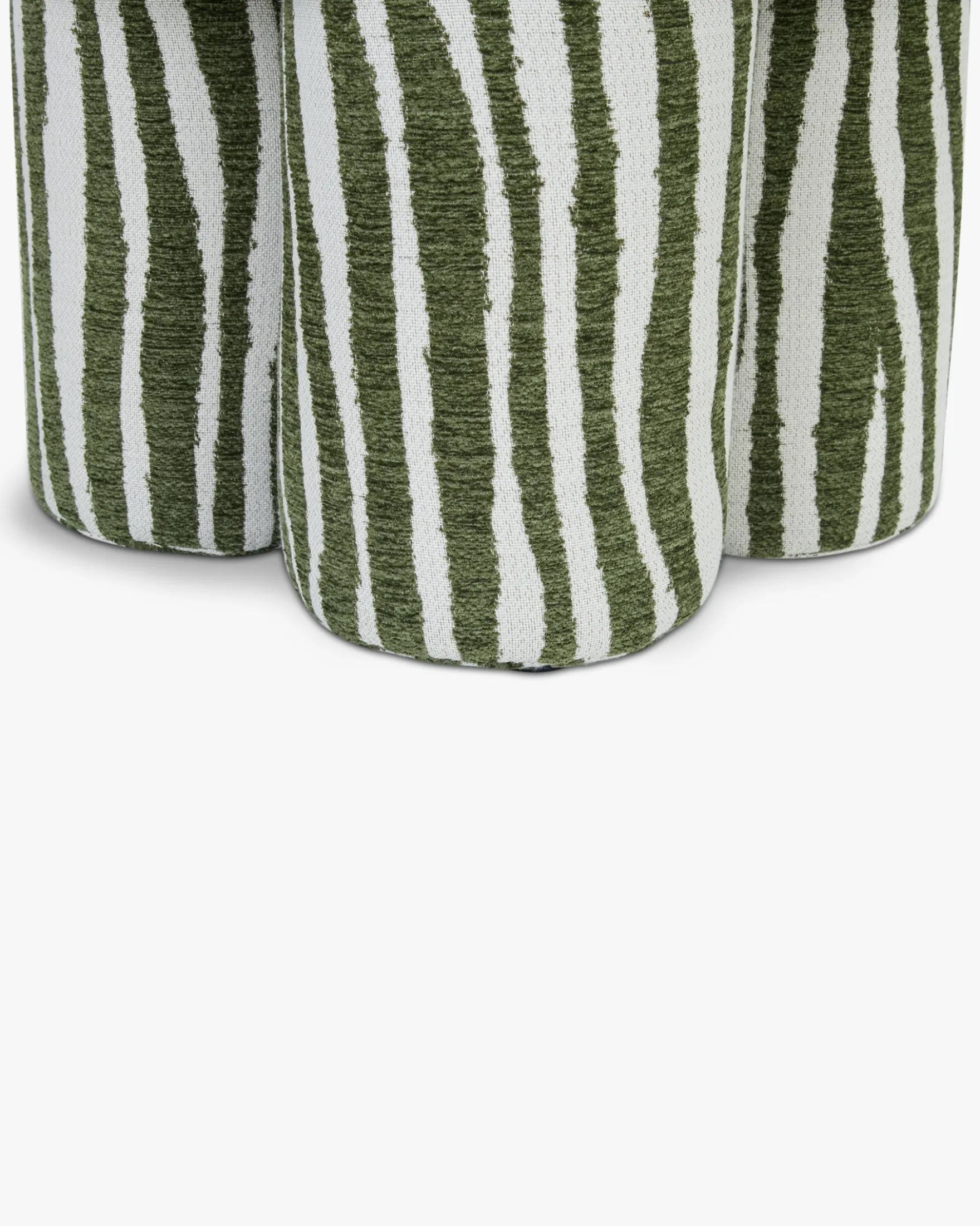 Pouf ou tabouret, Zèbre vert, Ø44 Corinthe