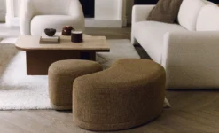 Pouf, Tweed jaune miami, H41 Enzo