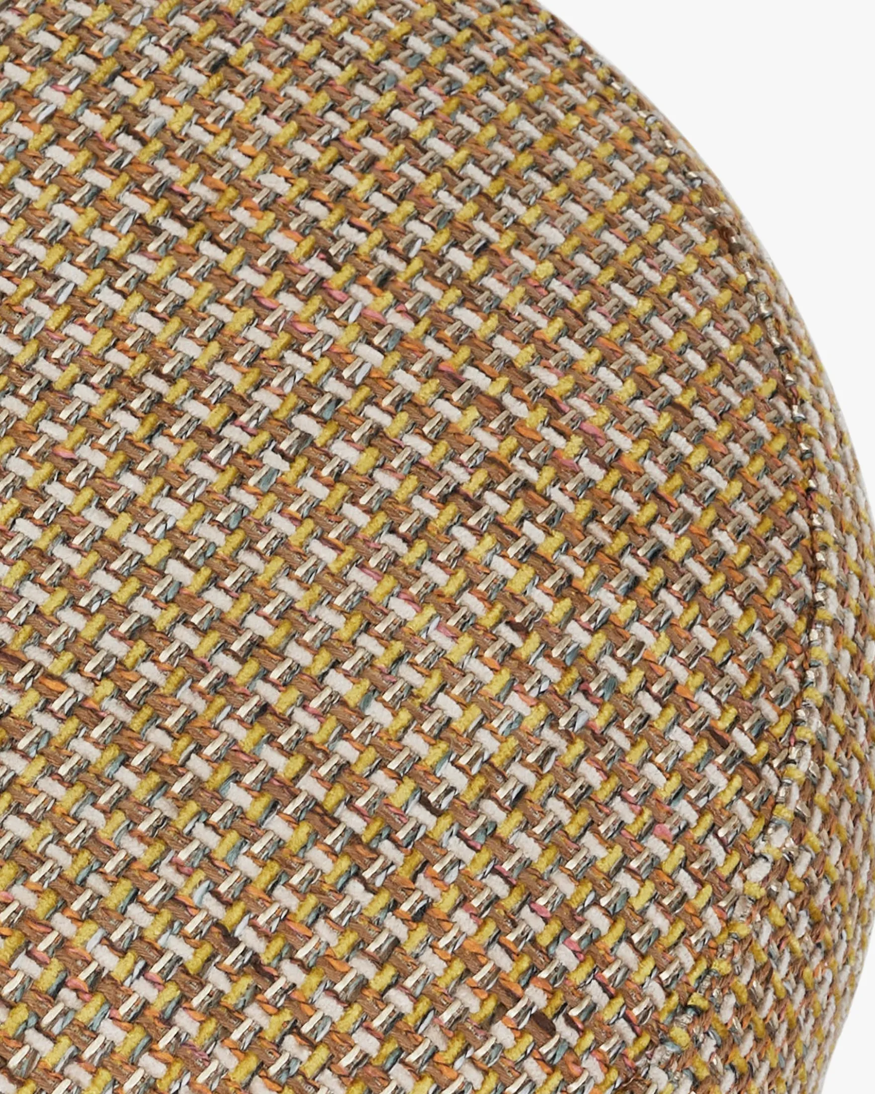 Pouf, Tweed jaune miami, H42 Mosso