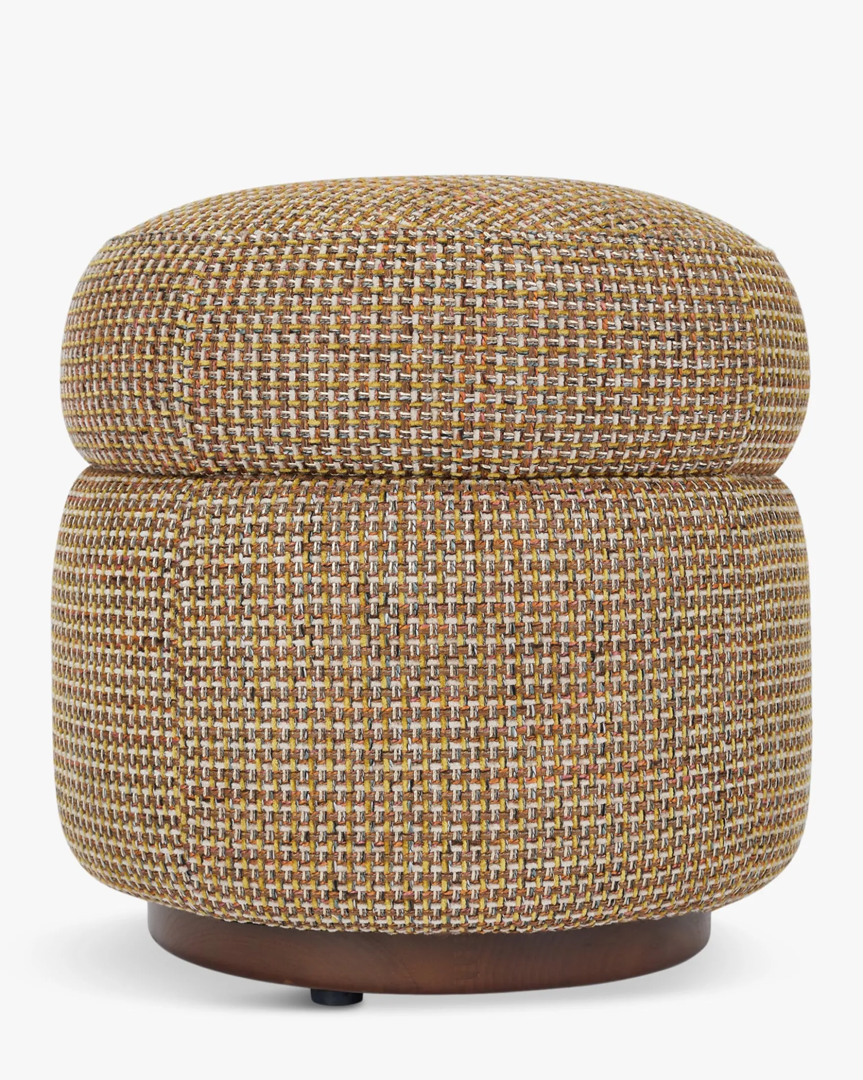 Pouf, Tweed jaune miami, H42 Mosso