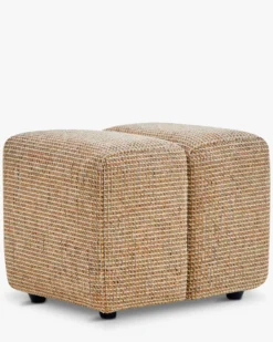 Pouf, Tweed jaune miami, H40 Nami