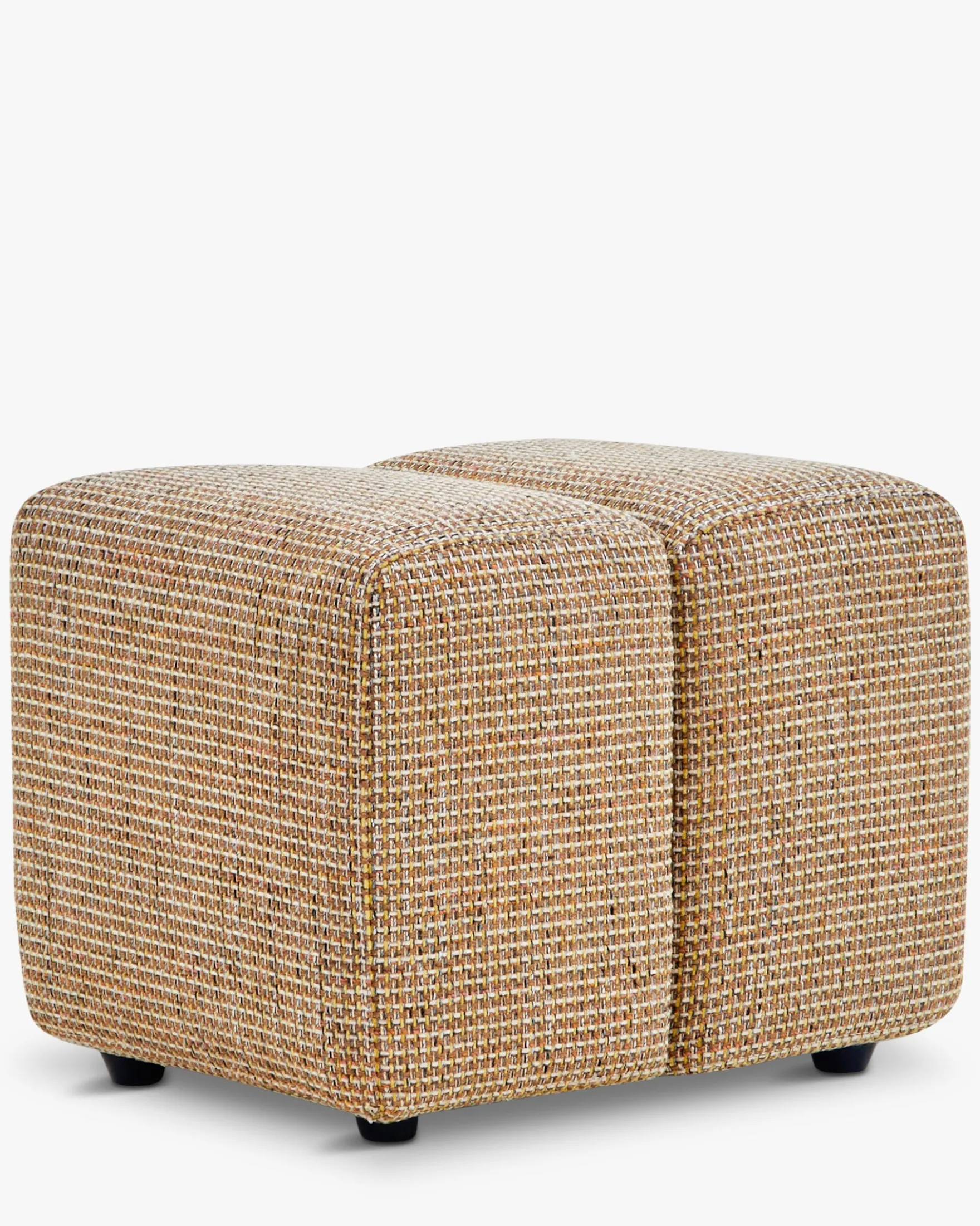 Pouf, Tweed jaune miami, H40 Nami