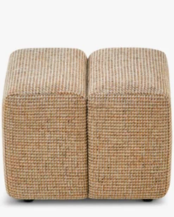 Pouf, Tweed jaune miami, H40 Nami