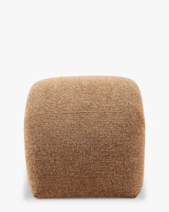 Pouf, Tweed marron chêne Flow