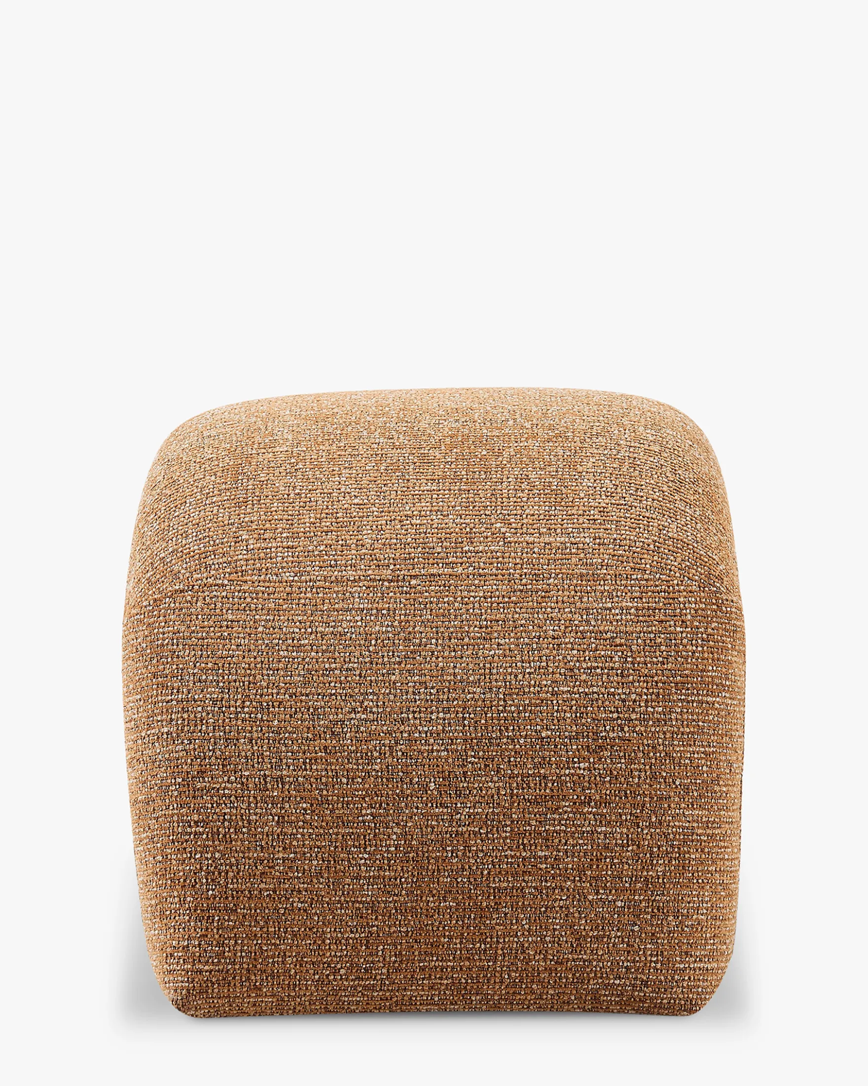 Pouf, Tweed marron chêne Flow