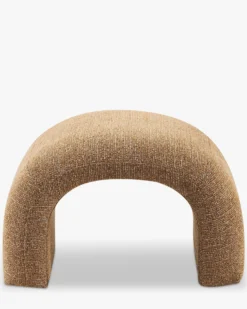 Pouf, Tweed marron chêne Flow