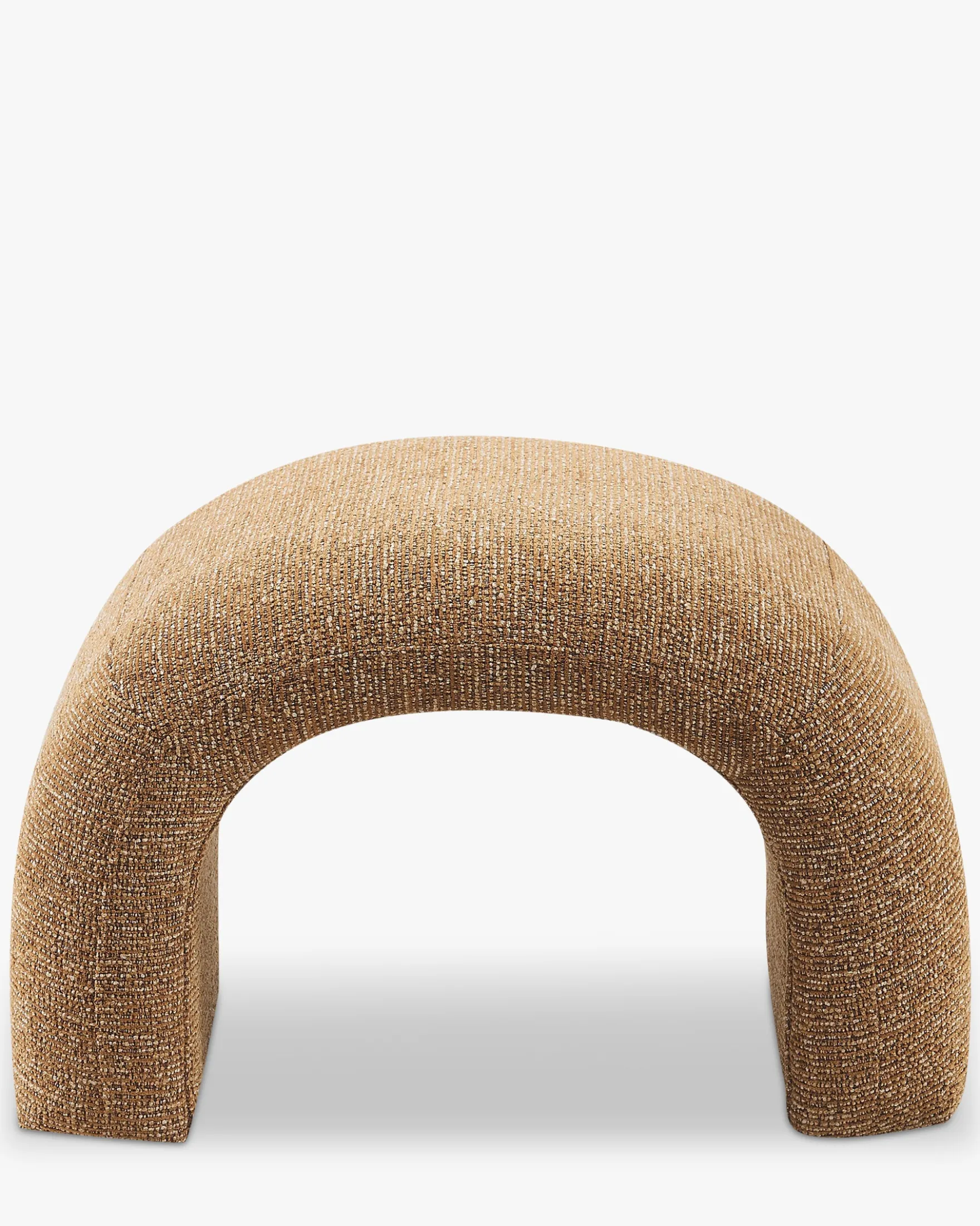 Pouf, Tweed marron chêne Flow