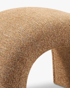 Pouf, Tweed marron chêne Flow