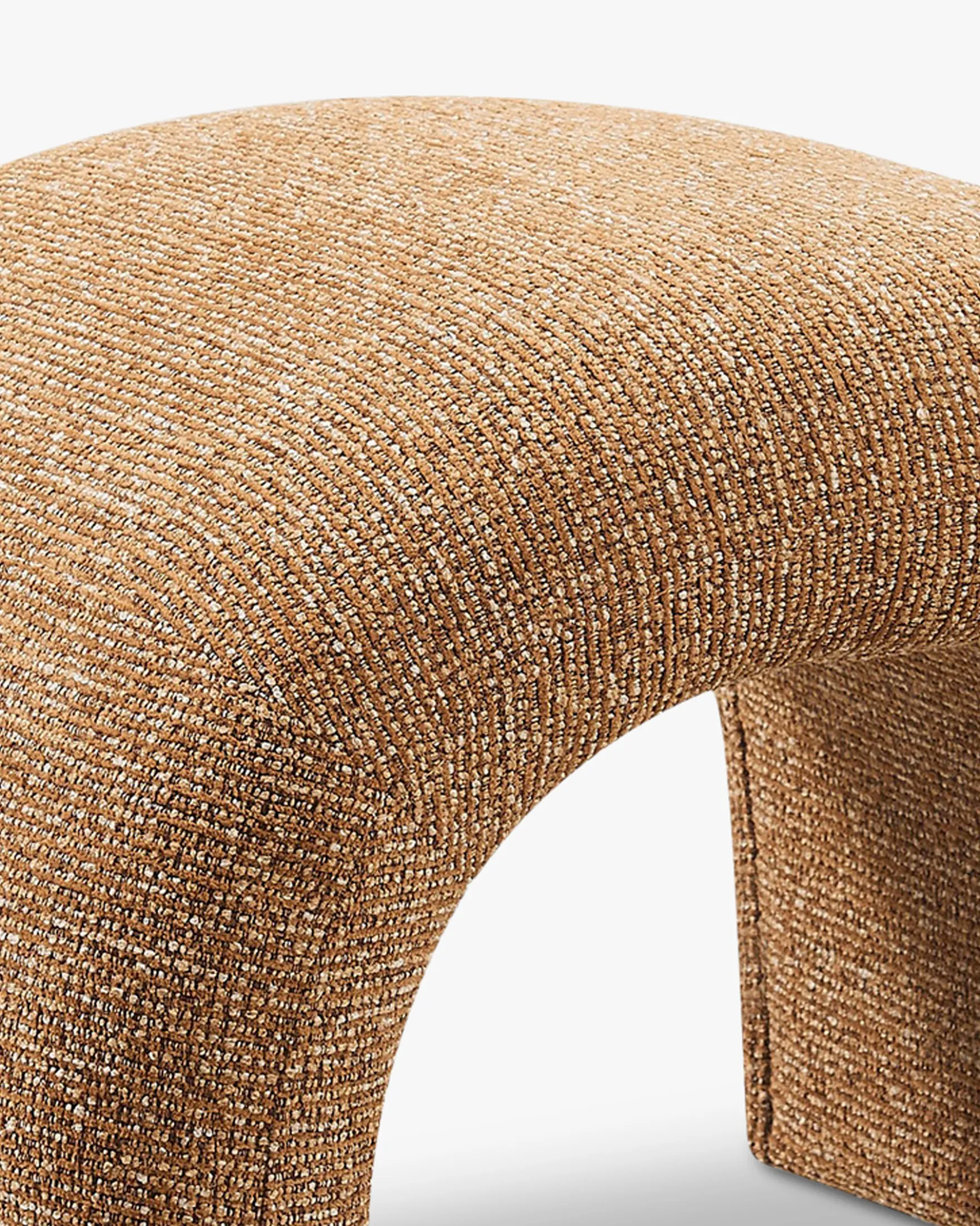 Pouf, Tweed marron chêne Flow