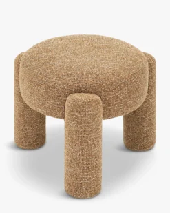 Pouf, Tweed marron chêne, H43 Luqa
