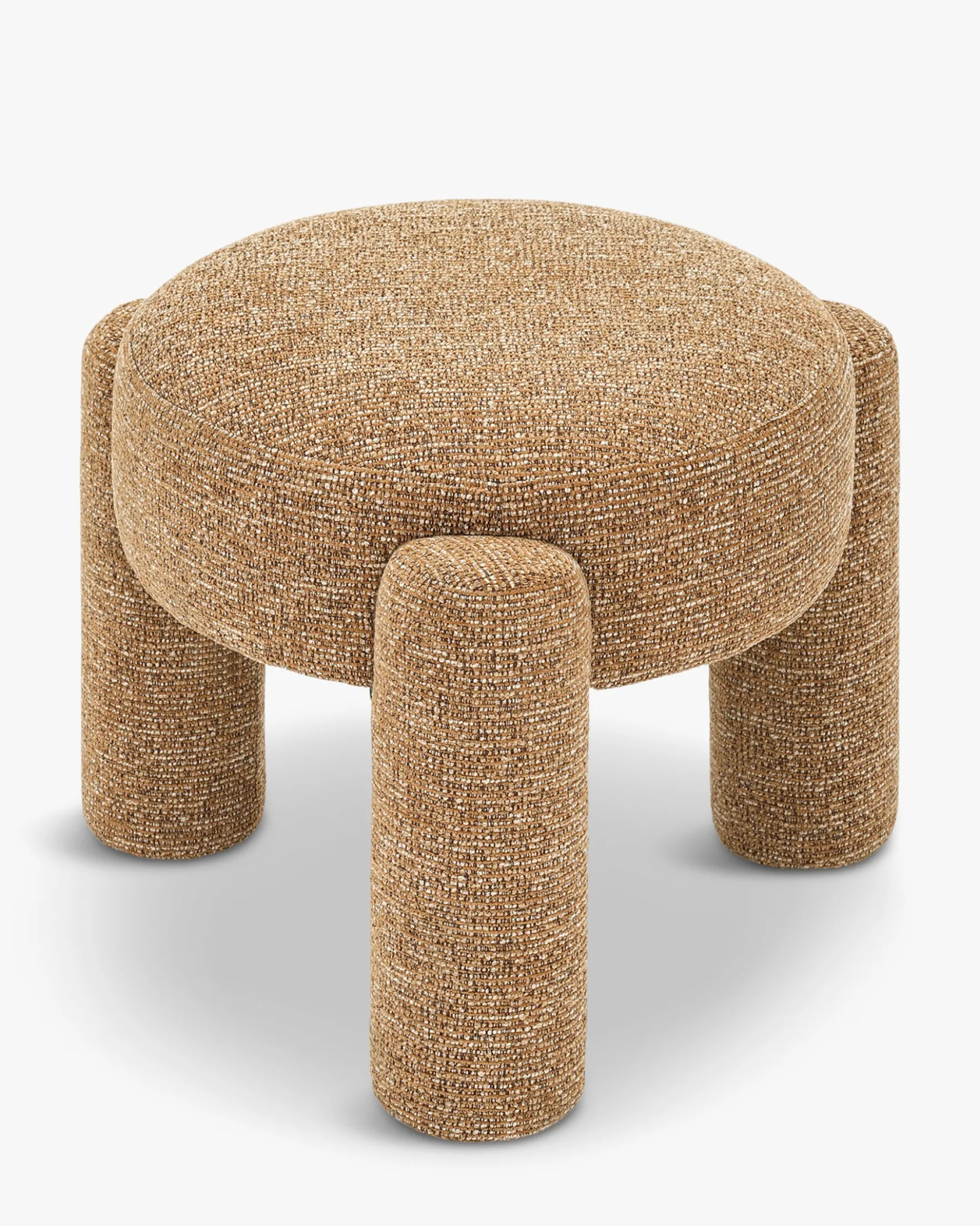 Pouf, Tweed marron chêne, H43 Luqa