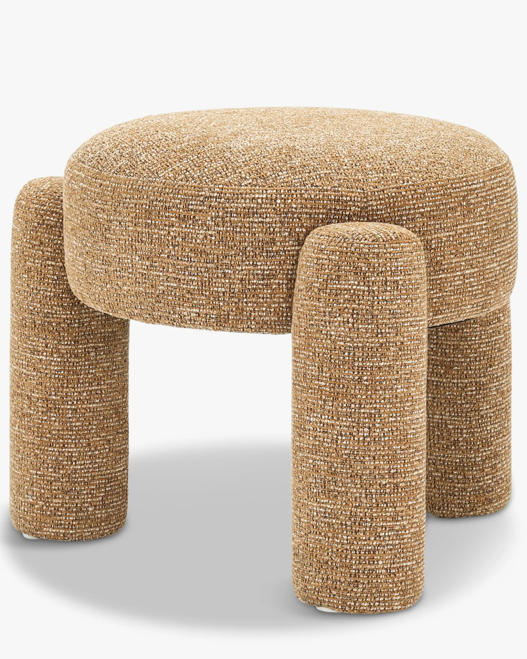 Pouf, Tweed marron chêne, H43 Luqa