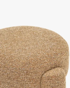 Pouf, Tweed marron chêne, H43 Luqa