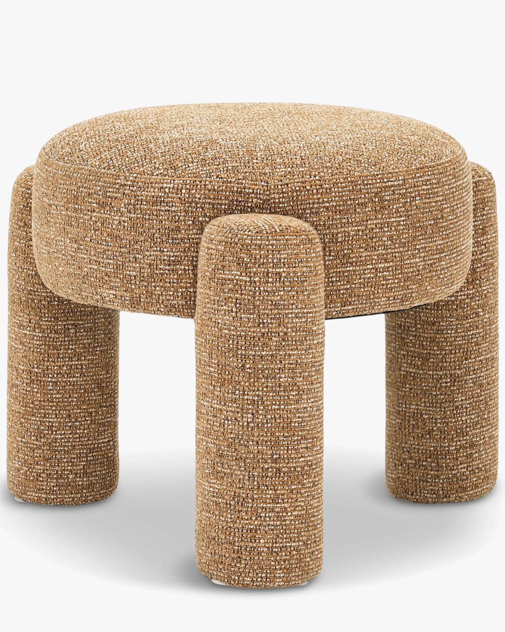 Pouf, Tweed marron chêne, H43 Luqa