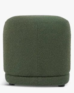 Pouf, Vert kaki bouclé, H41 Enzo