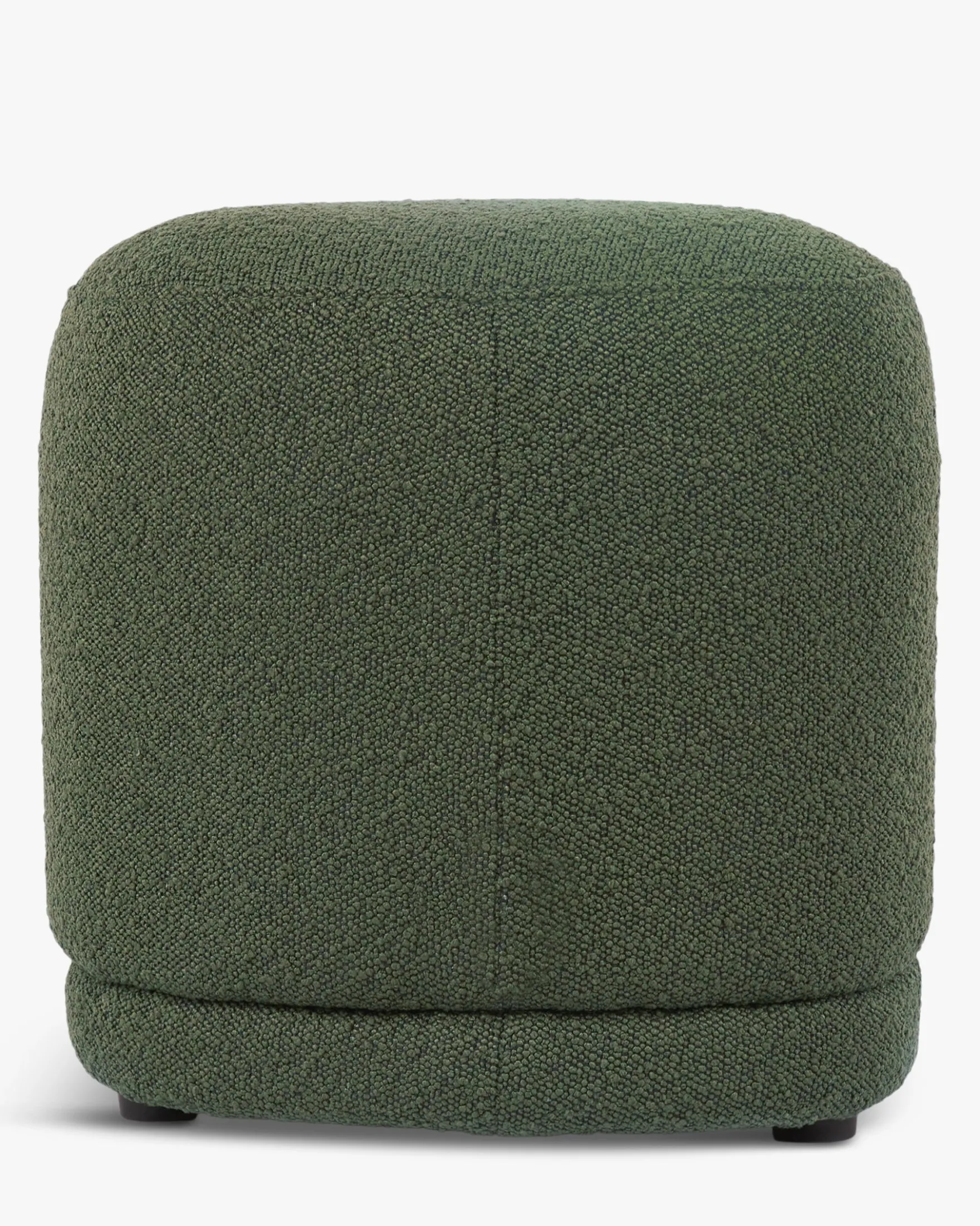 Pouf, Vert kaki bouclé, H41 Enzo