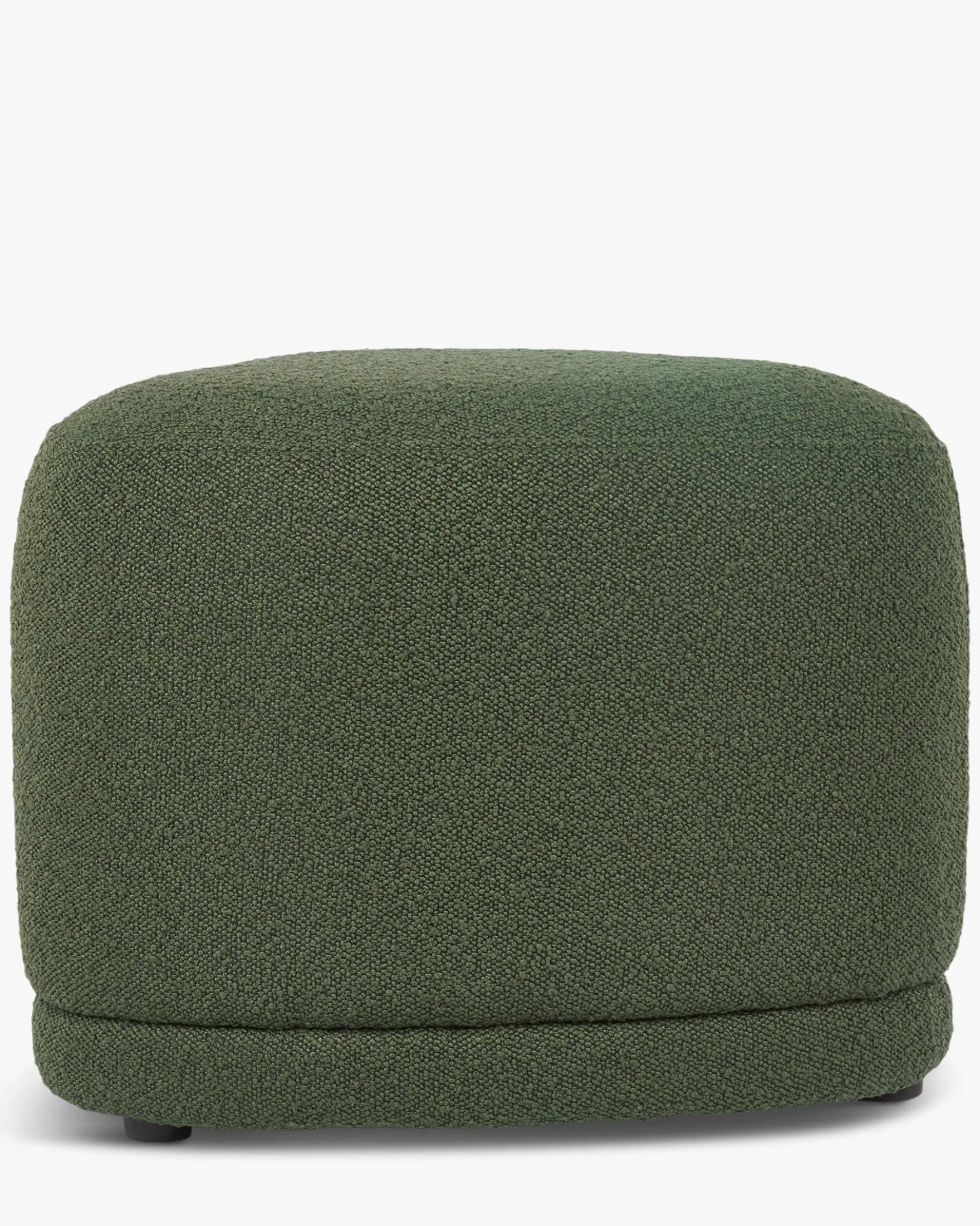 Pouf, Vert kaki bouclé, H41 Enzo