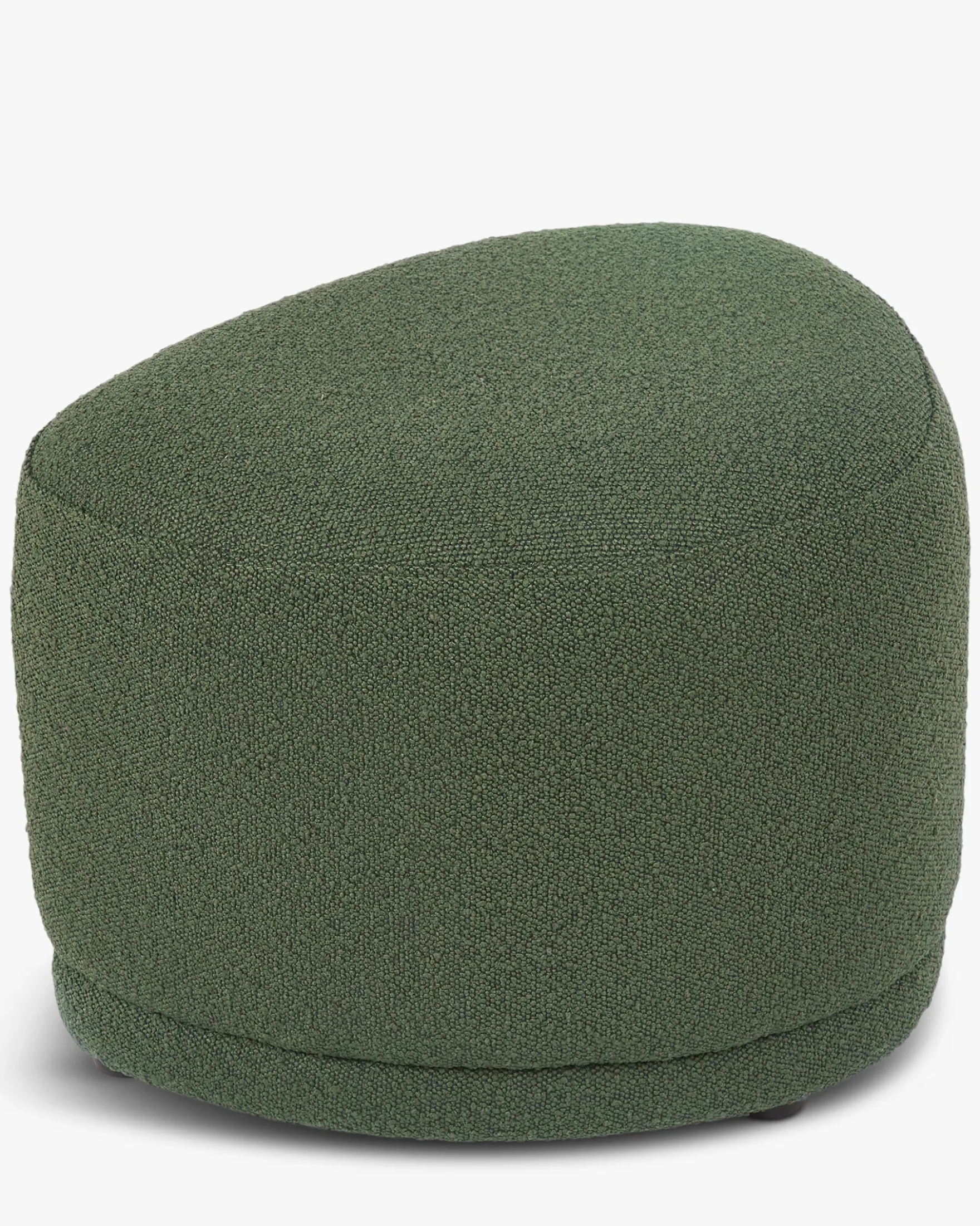 Pouf, Vert kaki bouclé, H41 Enzo