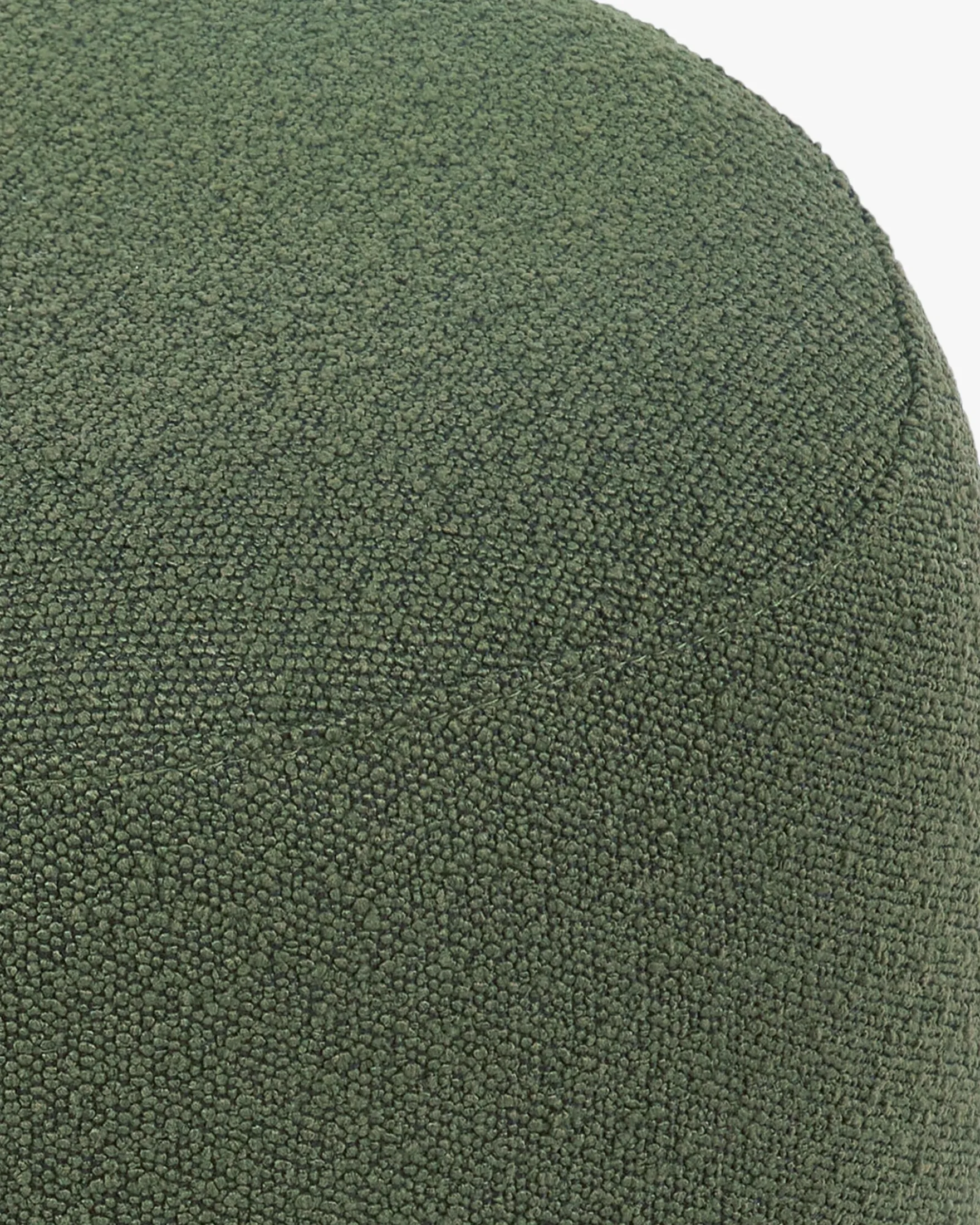 Pouf, Vert kaki bouclé, H41 Enzo