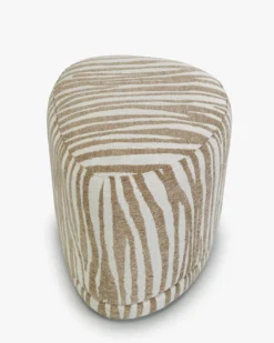 Pouf, Zèbre beige, H41 Enzo