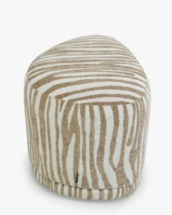 Pouf, Zèbre beige, H41 Enzo