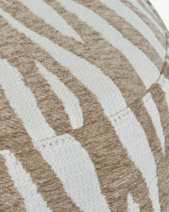 Pouf, Zèbre beige, H41 Enzo