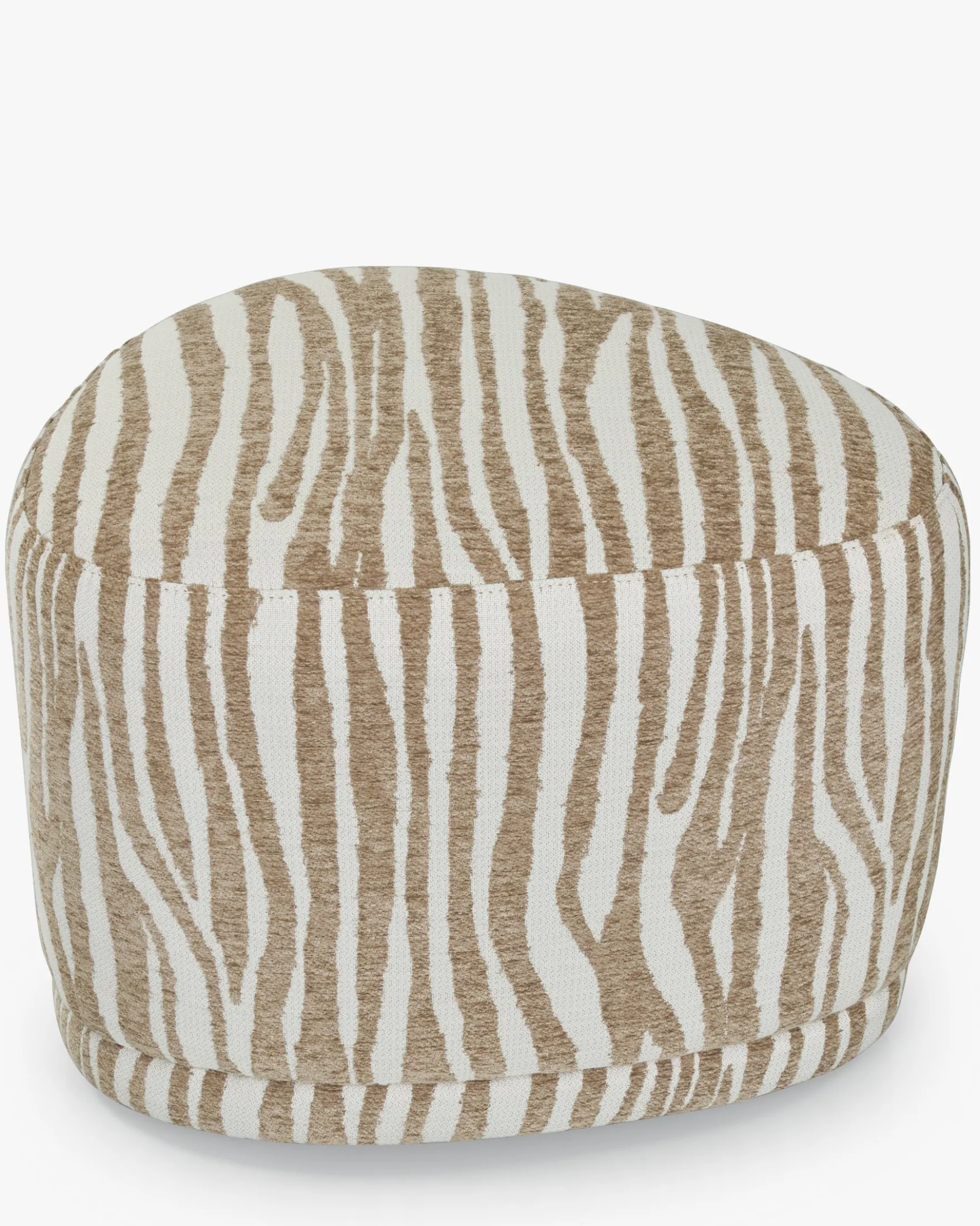 Pouf, Zèbre beige, H41 Enzo