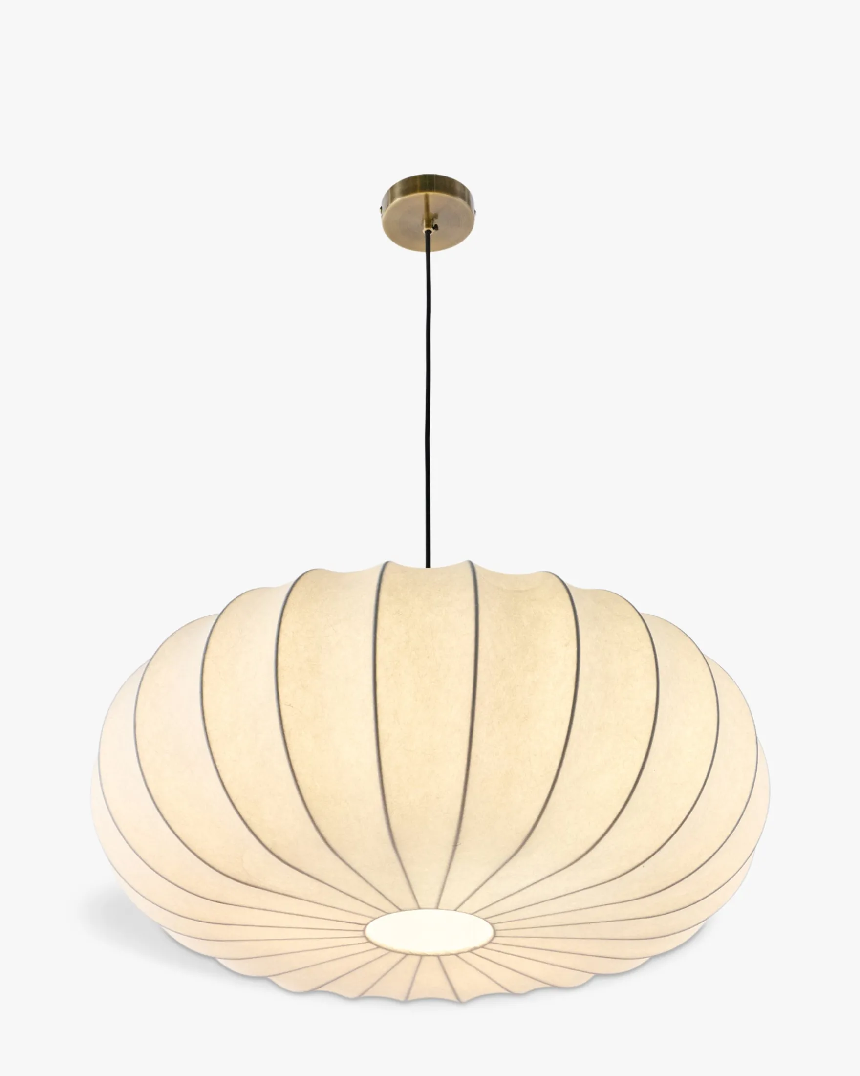 Suspension, Blanc satiné & laiton brossé, ajustable Akita